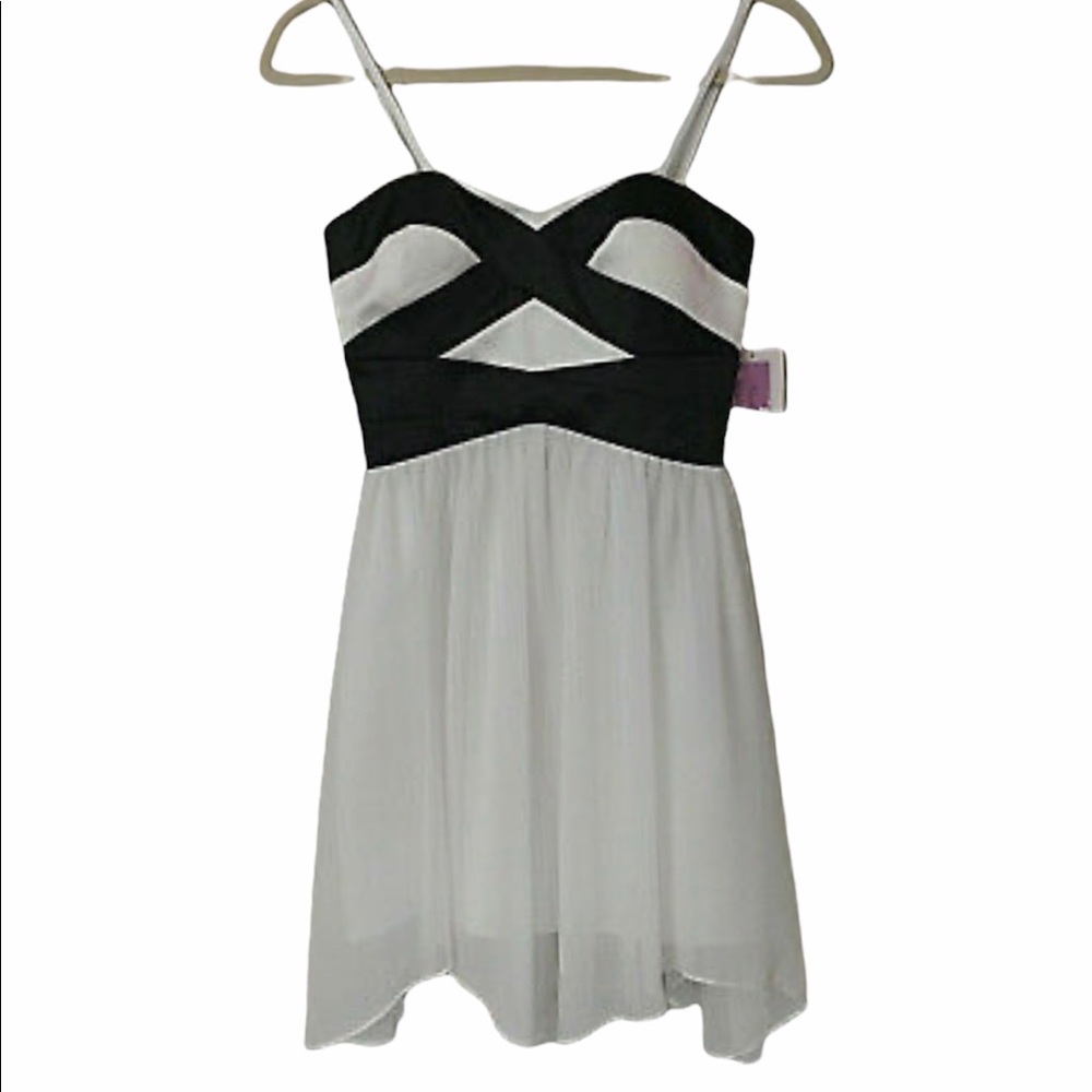 NWT HAILEY LOGAN by ADRIANNA PAPELL Sweetheart Chiffon Dress 5 - Picture 4 of 8